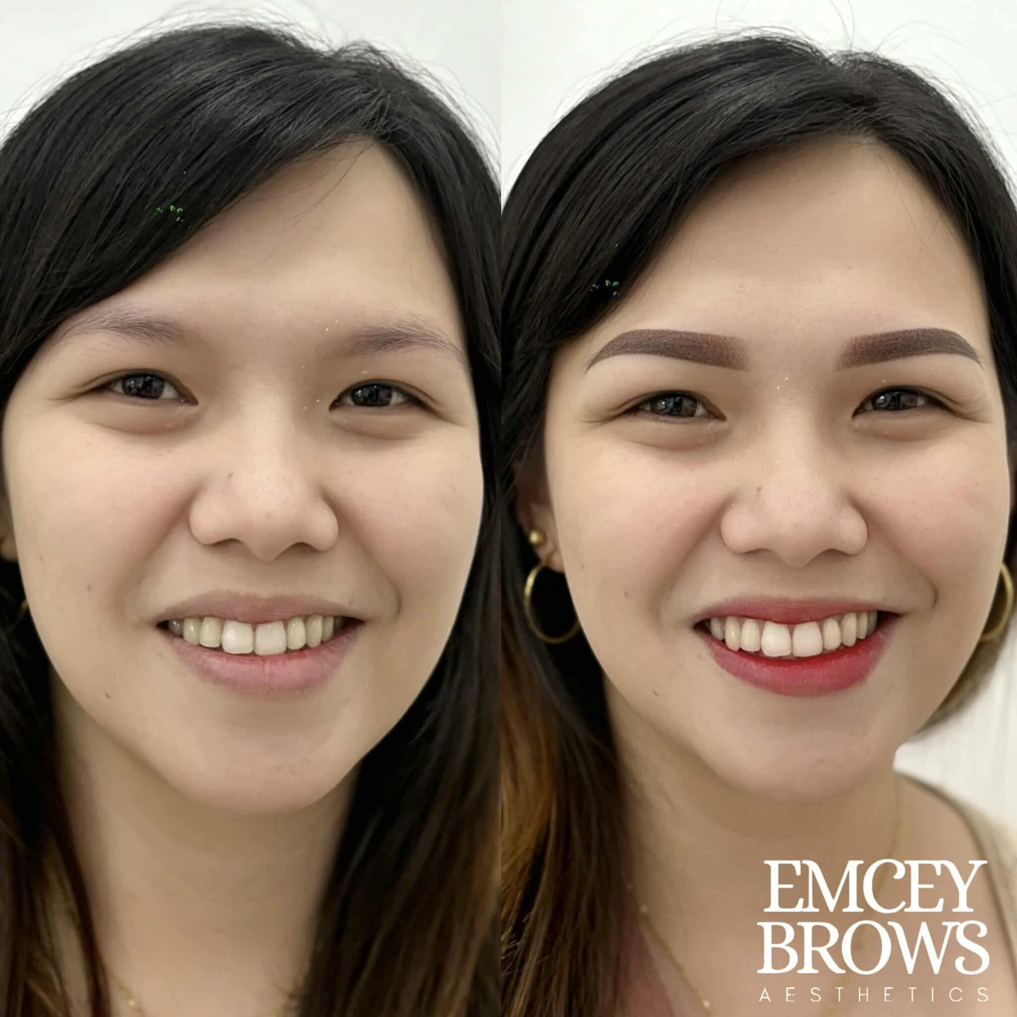 Emcey Brows client transformation — Imus, Cavite